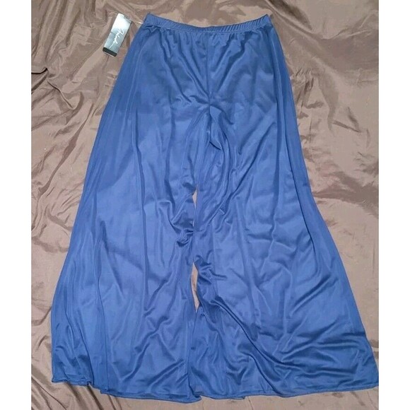 Blue Prelude Lined With Sheer Overlay Slacks NWT Size M - Picture 2 of 2